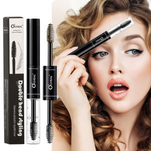 Mascara Và Dụng Cụ Tạo Kiểu Lông Mày 2 Trong 1 Ocheal Màu Đen Làm Cong Mi Hiệu Ứng Lông Vũ 3D Chống Nước Khô Nhanh Kèm Cọ Chải Lông Mày Kích Thước Đầy Đủ