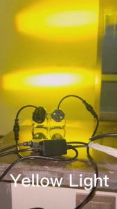 Motorcycle lights LED Mini Driving Light White+Yellow A Pair of Universal High quality 20Wx2 Ballast