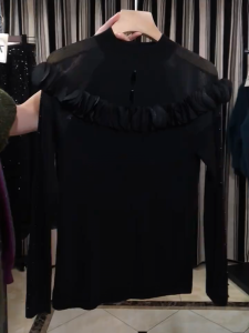 QINGNAER | New Fashionable Slimming Long Sleeve Blouse