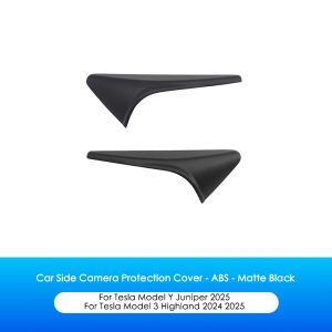 Carbon Fiber ABS Side Camera Leaf Board Cover For Tesla Model Y Juniper Model 3 Highland 2025 2026 Car Exterior Accessories