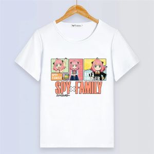 Bandai | SPY×FAMILY Anime Short Sleeve T Shirt Digital Printing White Summer Tops Plue Size Couple Cartoon Kawaii Tee Harajuku Coats