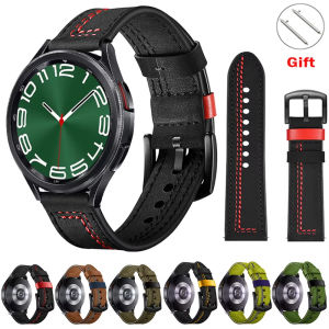 22mm 20mm Watch Strap For Samsung Galaxy Watch 6/5/4/3 45mm 46mm Genuine Leather WatchBand HUAWEI Watch GT3/GT2 Wrist Bracelet