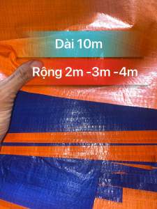 [Combo dài 10m] Bạt xanh cam Cao su xanh cam 2 lớp Khổ rộng 2m -3m -4m