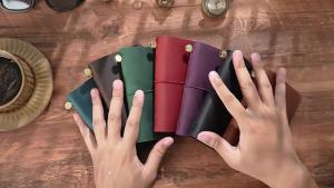 Genuine Leather Journals Refillable Travel Notebook Vintage Leather Pocket Notepad Diary with Insert Paper for Daily Writing
