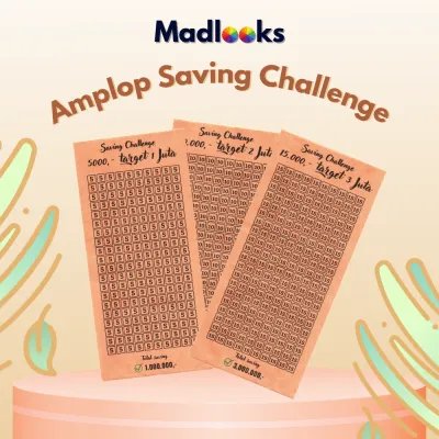 (5 Pcs) Amplop Saving Challenge Target Menabung