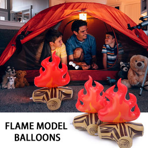 3D Campfire Balloon Thicken PVC Artificial Fake Fire Inflatable Flame Balloons Outdoor Camping Props Bonfire Party Decorations