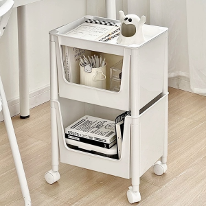Trolley Storage Living Room Kitchen Office Floor Pulley Storage Rack Simple Bookcase