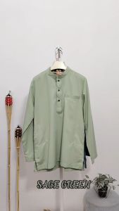 Kurta Budak PG2  Sempurna Warna Brick Orange Sage Green Ash Blue Olympic Gold Slim Fit Cotton Baju Raya / KD