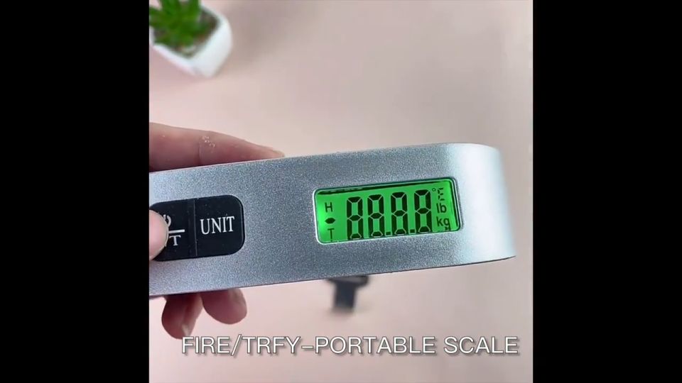 Digital Luggage Scale 50kg X 10g Portable Electronic Scale Weight Balance Suitcase Travel Hanging Steelyard Hook Scale