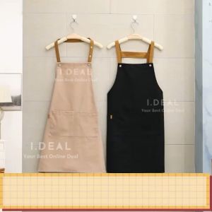 🌟HOT SALE&COD🌟【COD】 Canvas Waterproof and Oil Proof Apron Sleeveless Coffee Shop Restaurant Kitchen Work Clothes