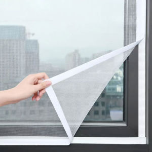 Custom Washable Window Mosquito Net Self Adhesive Velcro Anti-mosquito Window Screen Summer Insect Proof Door Anti Fly Bug Net Curtains
