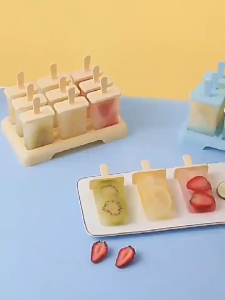 9 Grid Ice Pop Cube Molder Ice Cream Mould Popsicle Barrel Popsicle Molder With Popsicle Stick