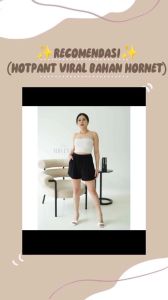 Hotpants Knit Chic Pinggang Elastis - Celana Pendek Wanita Casual Trendi