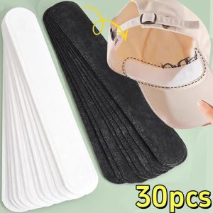 10/30pcs Hat Sweat Absorber Stickers Women Men Cotton Anti-dirt Sports Belt Cap Rim Invisible White Tape Hat Reducer Liner Pad