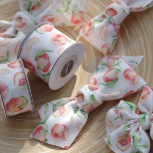Fu Peach High-End Double-Sided Ribbon Vintage Ribbon Bowknot Hair Accessories Packaging Gift Decoration