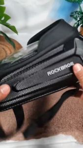 ROCKBROS B68 Tas Frame Sepeda Bicycle Bag Waterproof Touch Screen Phone Hard Shell Cycling Bag Front Tube MTB Roadbike