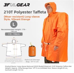 3F UL GEAR | Outdoor Hiking Raincoat Portable Lightweight