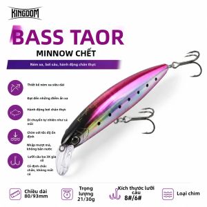 Kingdom | Mồi Câu Cá Kingdom Sinking Minnow 80mm 21g & 93mm 30g Mồi Giả Cứng Kiểu Wobbler Câu Xa Dành Cho Cá Bass Cá Perch Câu Nước Mặn