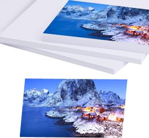 A5 Photo Paper  Waterproof Glossy for Photo Paper，A5 Size 230gsm Waterproof Embossed Card Paper Inkjet Photo Paper