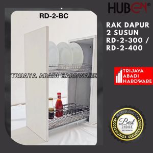 Rak Dapur 2 Susun 40 cm Piring Botol Rak Huben Kabinet Bawah Chrome