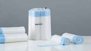 Plastik Sampah 45 x 50 cm dengan tali serut / trash bag with handle / Kantong Plastik Sampah / Trash Plastic Bag