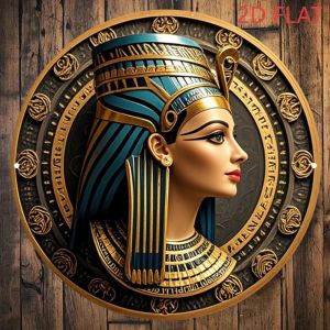 Vintage Egypt Hieroglyphics Square Aluminum Sign 8 Inch Ancient Egyptian Wall Art for Home Bar Restaurant Decor