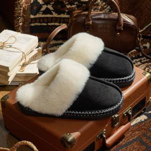 Dép Bông Dày Ấm Áp Chống Trượt Chống Mùi Mùa Thu Đông Cho Nữ Dép Bông Lông Cừu Nhung Đế PVC Cho Bé Gái