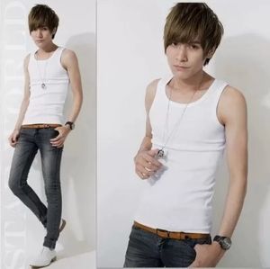 Summer Cotton Mens Sleeveless Vest Large Size Sporty Basketball Style Loose Fit round Neck Printed Sweat Vest Trendy Brand