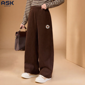 Ask Junior | Spring New Girls Straight Legged Pants Corduroy