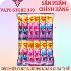 Kẹo mút CHUPA CHUPS nhân gum thổi big babol hương dâu cola việt quất que 12g