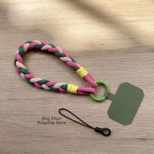 Dopamine Short Cotton Phone Lanyard Hand-Carry Anti-Lost Wristband Accessories