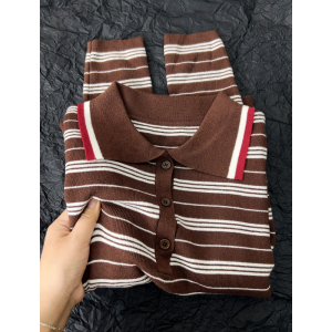 HUOLISI | Fall Stylish Distinctive Polo Striped Tee-Shirt
