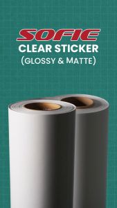 KGS SOFIE SP2800 Permanent Clear Sticker/Glossy 164ft x 4.2ftft For Labels Walls Window and Decals