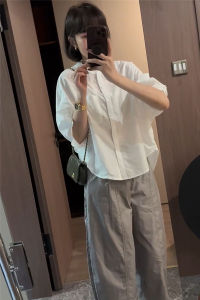 SHIMO | French Style Short Sleeve Thin Blouse Summer New Arrival Loose Fit