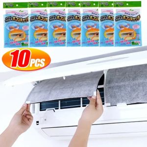 ฟิลเตอร์กรองทำความสะอาดกันฝุ่นกระดาษกรองเครื่องปรับอากาศโต๊ะในครัวเรือน2/10ชิ้น