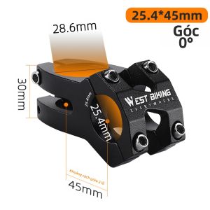West Biking | Ống Lên Dài Ngắn cho Xe Đạp Đua/Đi Phượt 31.8/25.4mm Nhôm