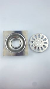 Floor Drain, สแตนเลสหนาสีเงินด้านตะแกรงดักกลิ่น/ตะแกรงระบายน้ำ ขนาดสแตนเลส 4" - 6" รูปแบบ 1.5" - 3