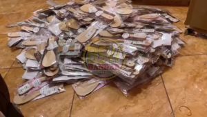 (50 pcs) Souvenir CENTONG KAYU kemasan KEMAS ALAS + PLASTIK Suvenir Sovenir Murah Makassar