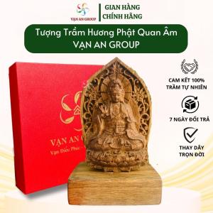 Tượng Phật Quan Âm Vạn An Home tượng Phật phong thủy bằng trầm hương tự nhiên để bàn làm việc bàn thờ xe ô tô cầu bình an tài lộc