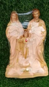 Tượng gia đình thánh gia màu nâu giống gỗ 30cm quà tặng công giáo