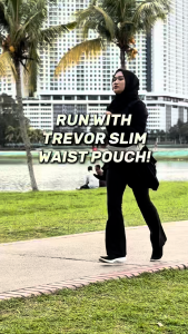 TREVOR Slim Waist Pouch – Travel Running Belt Bag Water Repellent Anti Slip Reflective Strip Sport Beg Pinggang