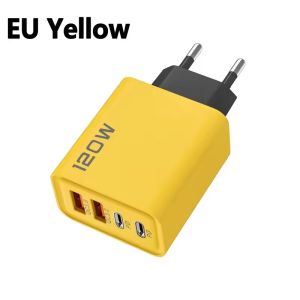 Sạc Nhanh 120W 4 Cổng USB C PD Type C Quick Charge 3.0 Dành Cho iPhone Samsung Xiaomi Huawei - Trạm Sạc Điện Thoại Di Động