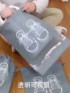 Waterproof Shoe Shoes Bag Travel Drawstring Non Woven Travel Bag for Shoes Storage Dustproof Bag Pouch