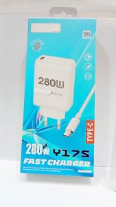 Charger Casan Hp For VVO Y17S Fast Charger 280W Batok Adapter + Kabel USB Fast Charging