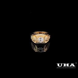 N1293 Nhẫn nam có lót lòng đính đá CZ cao cấp sáng lấp lánh UHA