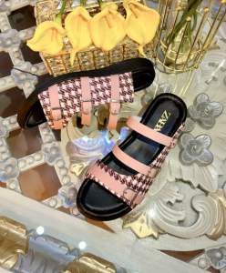 Sandal Selop Zara Wedges 3 Tali Polos Sandal Wedges Terbaru Kode SMU19
