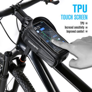 EVA Hard Shell Bicycle Bag Waterproof TAKEZERO series MTB Cycling Head Tube Bag High-Capacity Bicycle Phone Stand Bag for Bike