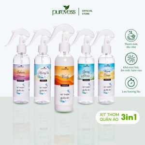 Xịt thơm quần áo Purevess xịt quần áo chăn drap xịt phòng