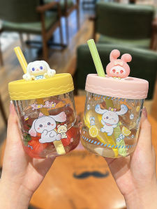 แก้วนมแก้วบอโรซิลิเกตสูงสำหรับเด็กพร้อมสเกลบ้าน เด็กทารก นมผงถ้วยต้มป้องกันการระเบิดถ้วยน้ำทนความร้อน