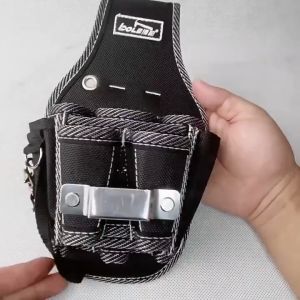 Black Durable Nylon Electrician Waist Pocket Tool Storage Bags/Utility Kit Drill Storage Hammer Waist Pocket Tool Belt Pouch